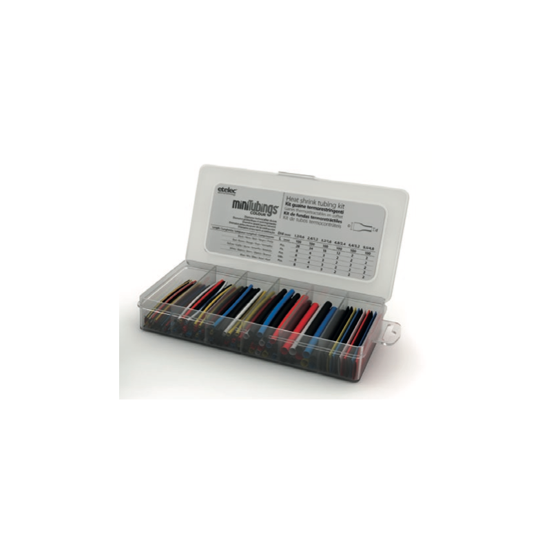 Guaina Termorestringente Colour in Box da 170 Pz Etelec TUBOX002