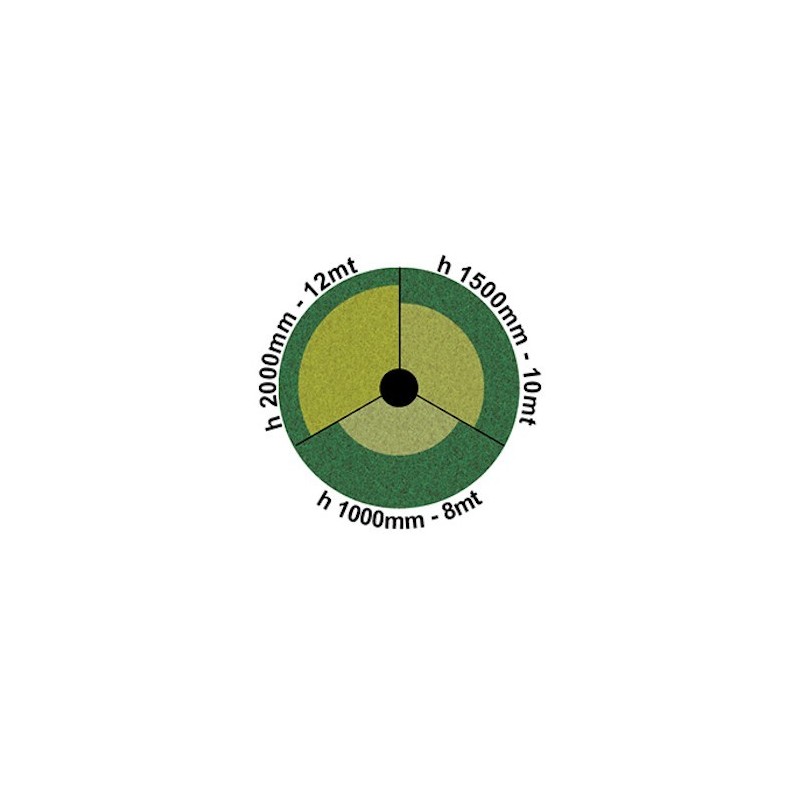 Lampione da Palo Led 4000K° Nero Testurizzato Coled TP Mareco 1062182N