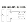 Rele' 2 Scambi bobina 110V AC con led indicatore di stato Omron G2R-2-SN 110AC schema elettrico