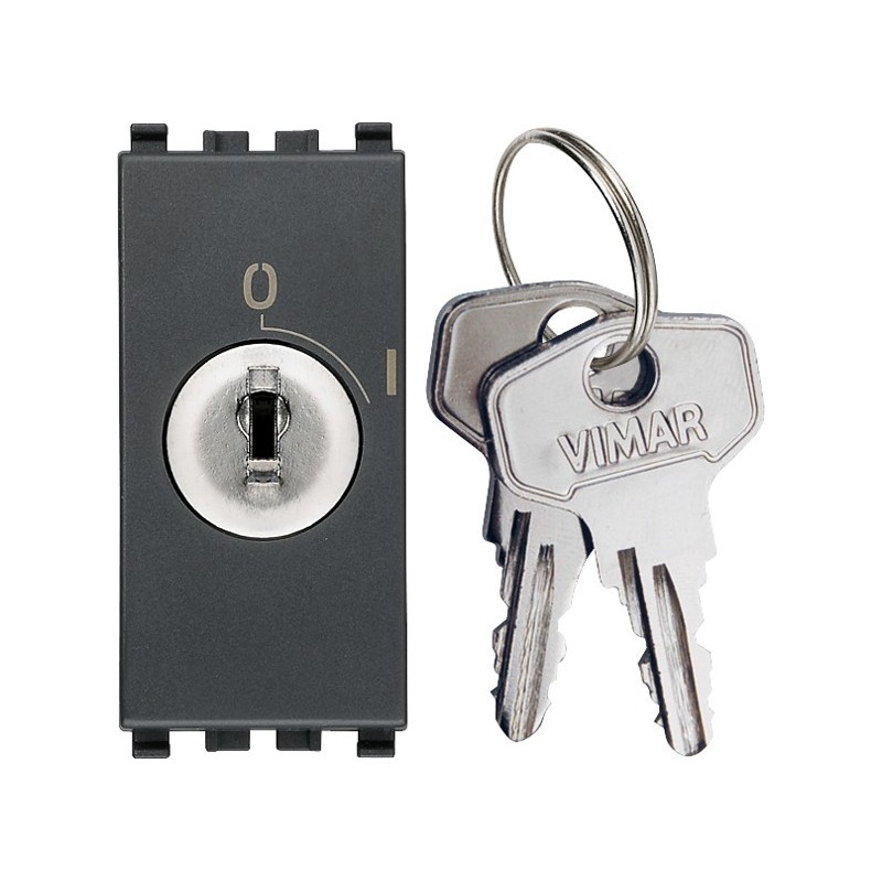Interruttore Vimar Eikon 2P 16AX +chiave grigio Vimar 20083