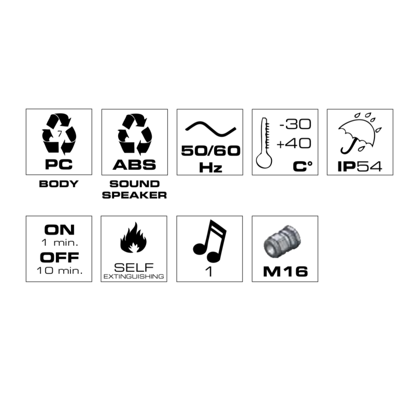 Avvisatore Acustico Elettromeccanico 24V Sirena 42253