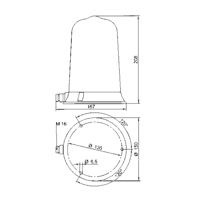 Segnalatore Luminoso Rotante Giallo 240V Sirena 63053
