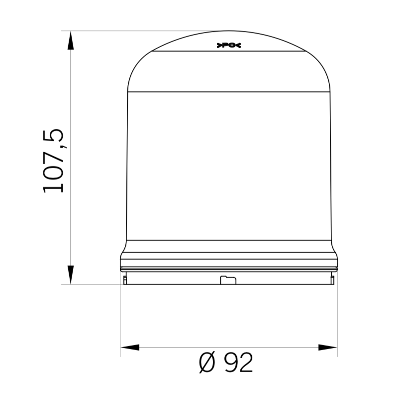 Modulo Luminoso a Led FLR S Rosso M-Line Sirena 90353