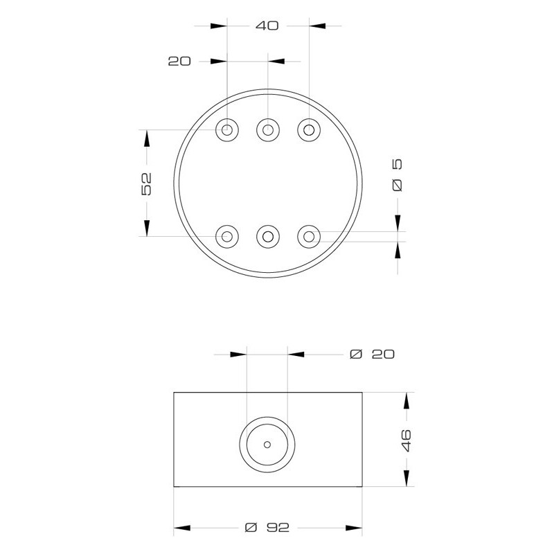 Base M-Line 120/240V per Moduli Sirena e Luminosi Sirena 90369
