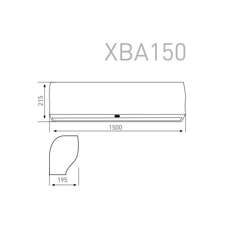 Barriera d'aria 150 cm Fantini Cosmi XBA150