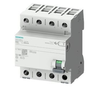 Interruttore Differenziale puro 4 poli 25A 0,3 Tipo B Siemens 5SV36424