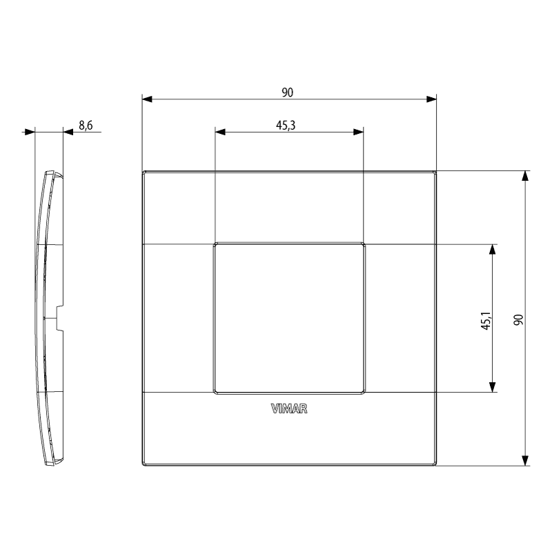 Placca Classic 2 Moduli Legno Naturale Ciliegio 19642.42