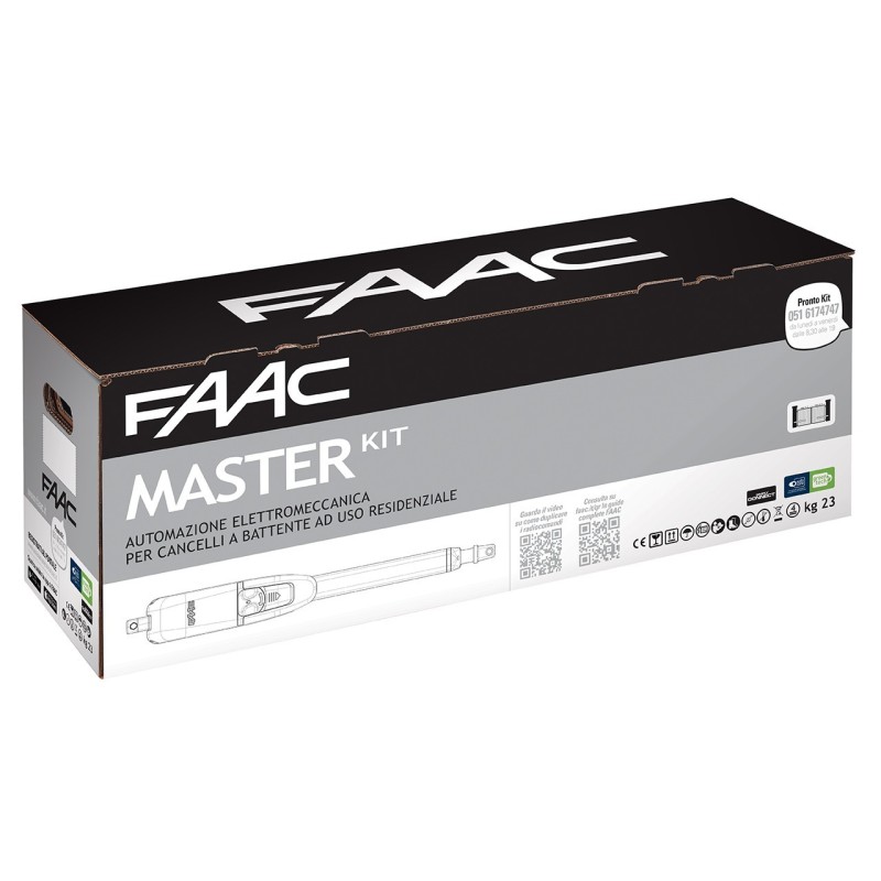 Master Kit 230V Faac per cancelli a battente con anta max 2,5mt