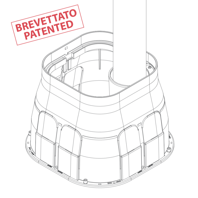 Accessorio Porta Palo Diametro 60mm per Pozzetti Arnocanali PBR60