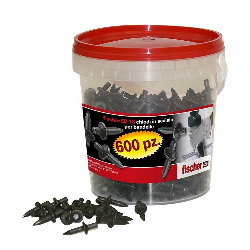 Chiodi a Percussione ED in Box da 600Pz Fischer ED18BOX