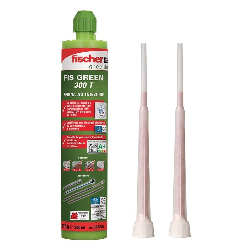 Resina a Base di Biomateriali a Iniezione per Bioedilizia  Fischer FIS GREEN 300 T
