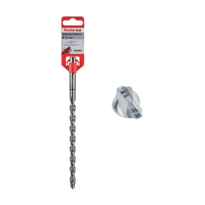 Punta in acciaio 6mm per martelli perforatori attacco SDS Fischer SDS Plus II 6/100/160