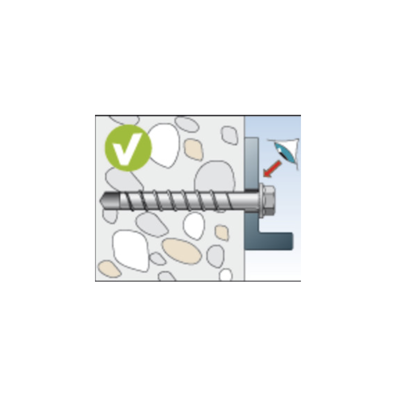 Vite per Calcestruzzo in Acciaio Zincato Fischer FBS II 8x80 30/15 US TX