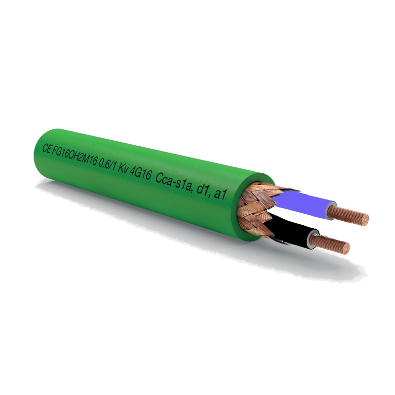 Cavo FG16OH2M16 2G1,5 mmq schermato a nastro isolati con gomma G16