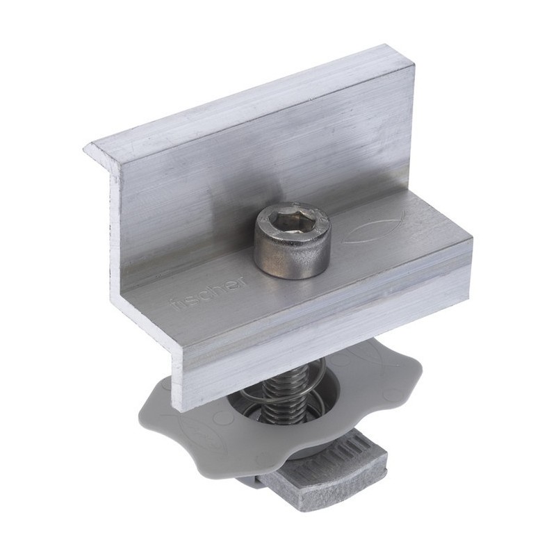 Morsetto Finale in Alluminio per Fotovoltaico con Cornice Fischer PM F35