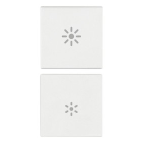 Due Mezzi Tasti Illuminazione Intercambiabili 1Modulo Vimar 19751.3.B