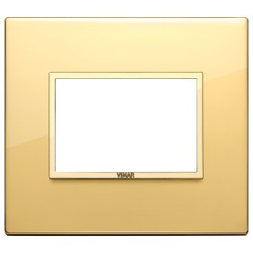Placca Vimar Eikon Evo Oro Totale Lucido 3 moduli 21653.G09