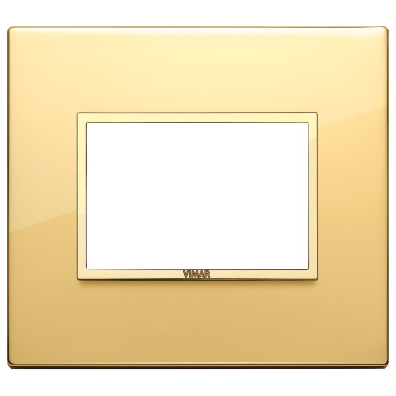 Placca Vimar Eikon Evo Oro Totale Lucido 3 moduli 21653.G09