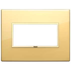 Placca Vimar Eikon Evo Oro Totale Lucido 4 moduli 21654.G09