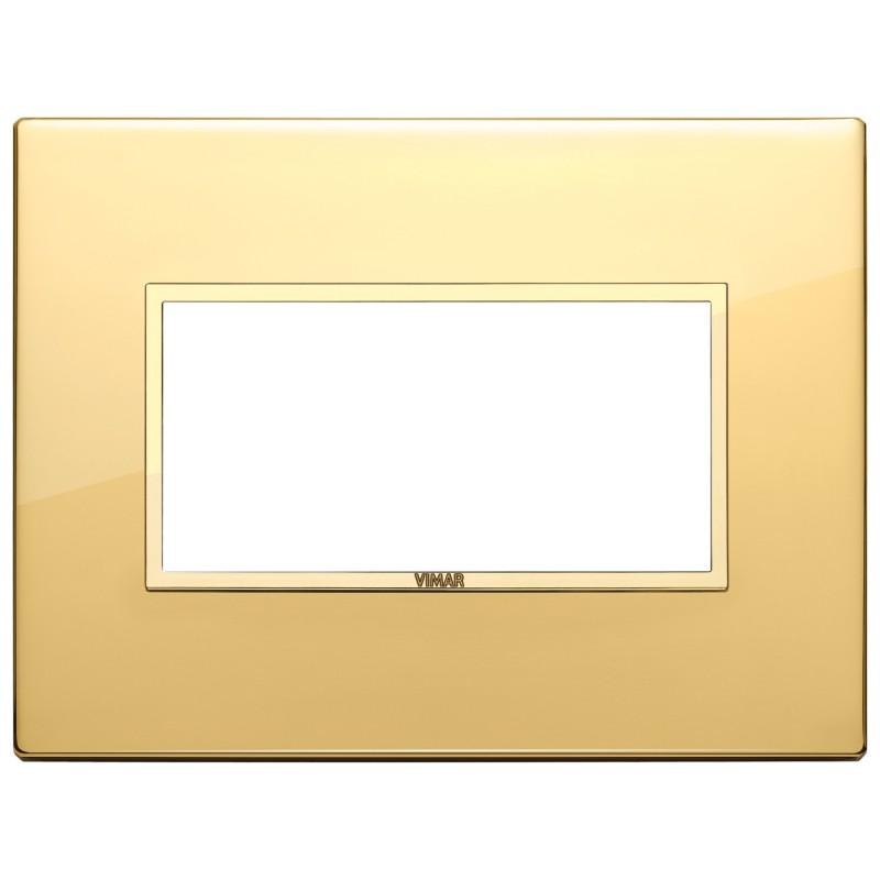Placca Vimar Eikon Evo Oro Totale Lucido 4 moduli 21654.G09