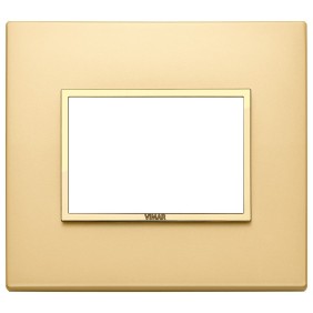 Placca Vimar Eikon Evo Oro Totale Satinato 3 moduli 21653.G10