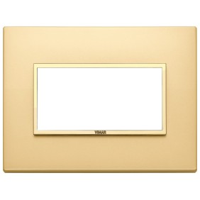 Placca Vimar Eikon Evo Oro Totale Satinato 4 moduli 21654.G10