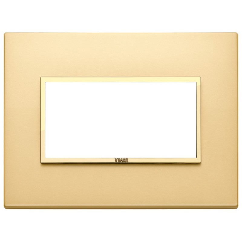 Placca Vimar Eikon Evo Oro Totale Satinato 4 moduli 21654.G10