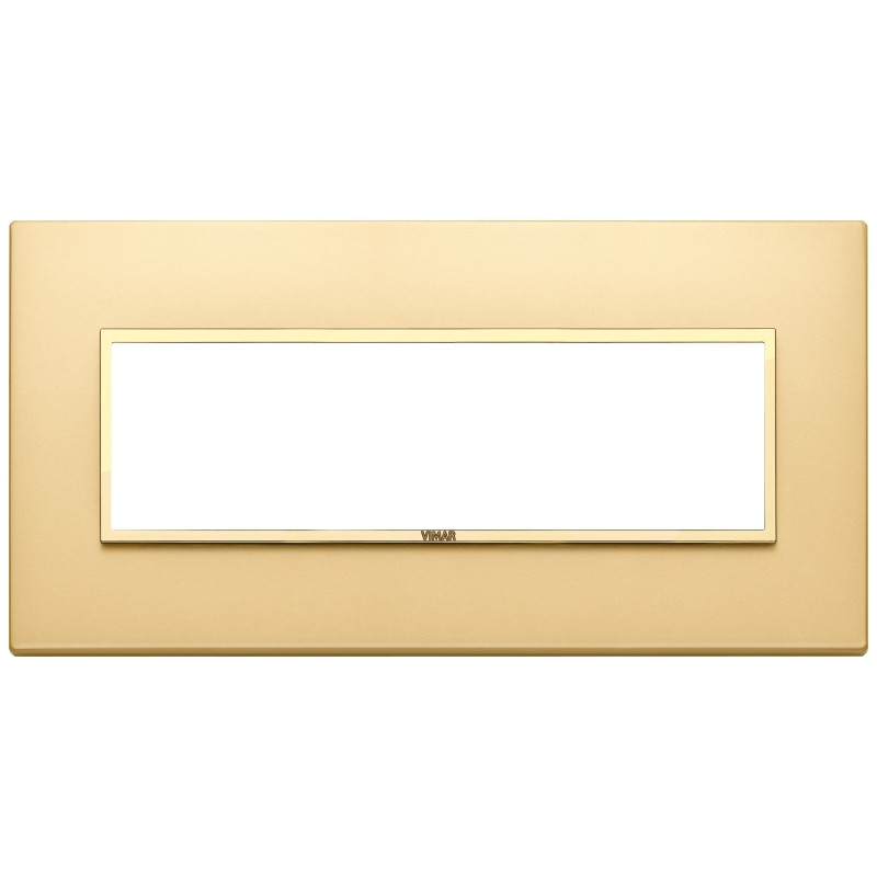 Placca Vimar Eikon Evo Oro Totale Satinato 7 moduli 21657.G10
