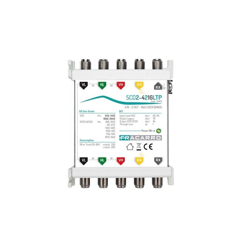 Multiswitch SCD2 cascata 4 IN 2 OUT  SCD2-5416LTP 271175