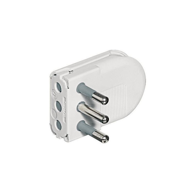 Spina volante Bticino 2P+T 10A spinotti orientabili 3 posizioni di uscita cavo S2495TAE