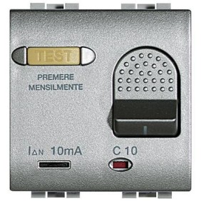 Interruttore Automatico Differenziale 1 Polo +N 10A Serie Civili Bticino LivingLight Tech NT4305/10