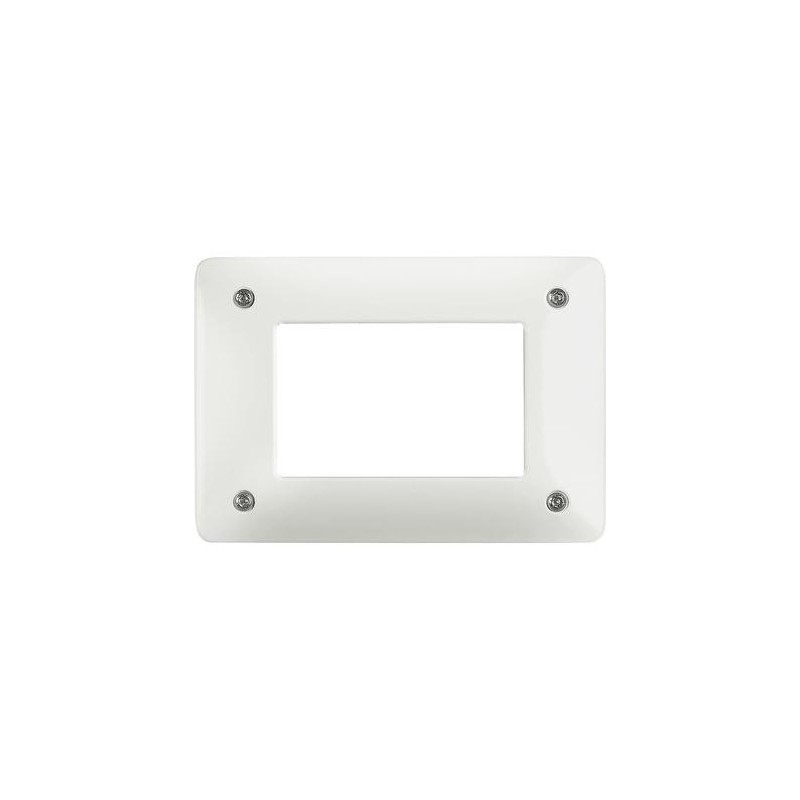Placca + Supporto Bticino Matix 3 moduli Antirimozione Bianca AM4803WAR