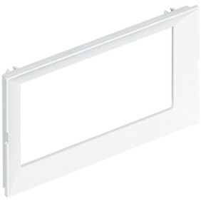 Supporto e mostrina 4 moduli LivingLight Bianco per torrette bifacciali Bticino 150672