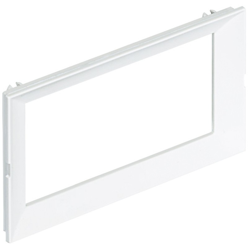 Supporto e mostrina 4 moduli LivingLight Bianco per torrette bifacciali Bticino 150672