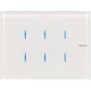 Comando a Sfioramento con 6 Tasti Capacitivi in Vetro Bianco Bticino Axolute HD4001N