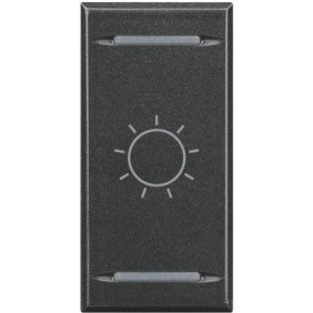 Copritasto 2 Funzioni con simbolo Luce e Lente Illuminabile Bticino Axolute HS4911BA