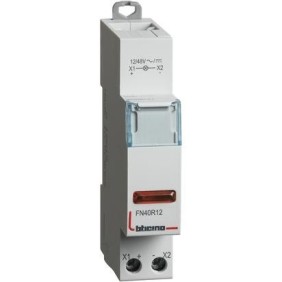 Portalampada Bticino per segnalazione a led spia rossa 12/48 V  1 modulo FN40R12