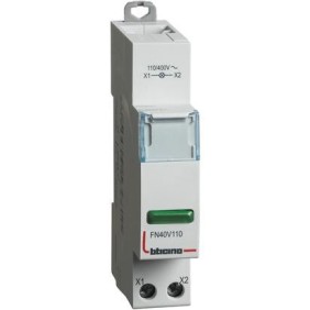 Portalampada Bticino per segnalazione a led spia verde 110/400 V - 1 modulo FN40V110