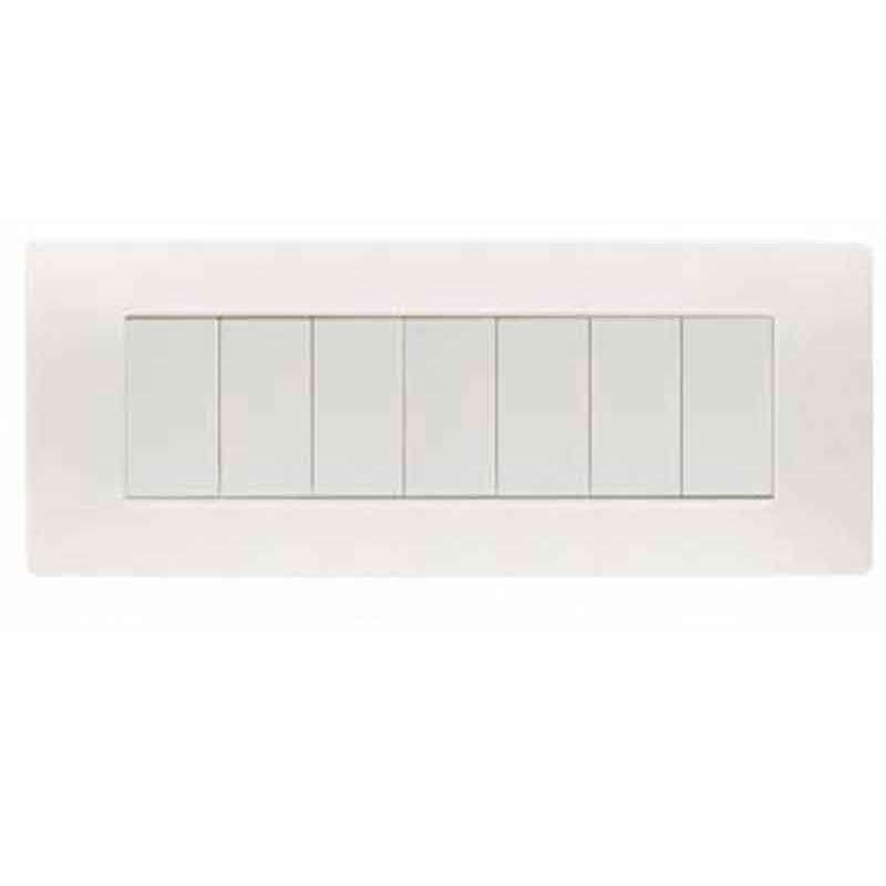 Placca Flexa Tecnopolimero Bianco Nea 7 Moduli Simon Urmet 11807.BN