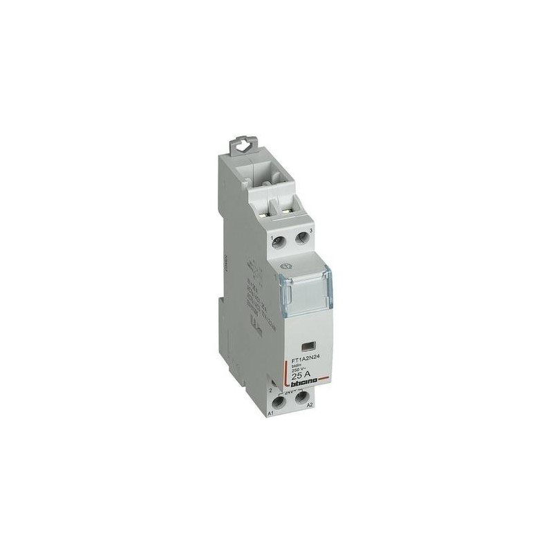 Contattore 2 NO -  25A  - 24 V  - 1 Modulo DIN Bticino FT1A2N24