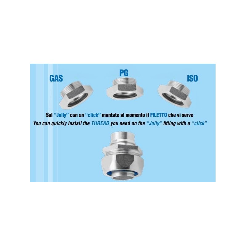 Raccordo Jolly per Tubo Flessibile metallico 26,5 mm Euro 2000 JOLLY227