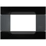 Placca Kadra metallo antracite 3 Moduli  inserti nero Universo Simon Urmet  10903.54