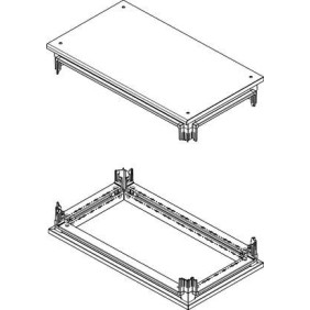 Kit base e testata per armadi HDX 850x350mm completo di pannelli passacavi Bticino 9180163A