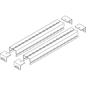 Kit due Profilati a U lunghezza 350mm per vano barre interno in armadi HDX Bticino 9182603