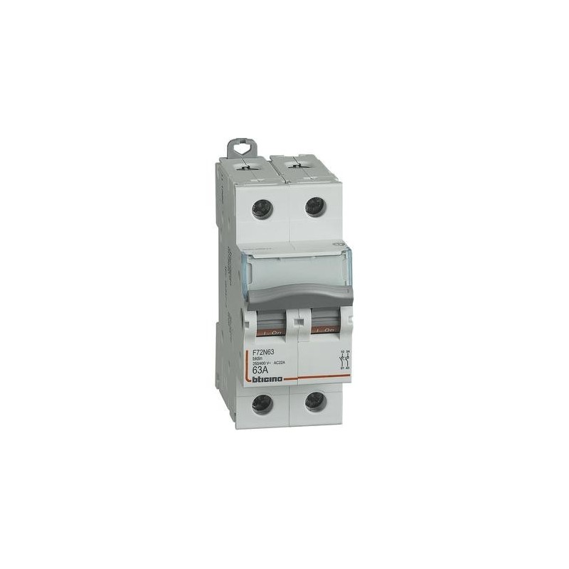 Sezionatore Bticino standard 63A 2P 2 moduli F72N63