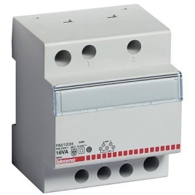 Trasformatore monofase IN 230 V - OUT 12/24 V - 16 VA - 4 moduli DIN Bticino F21/12/24