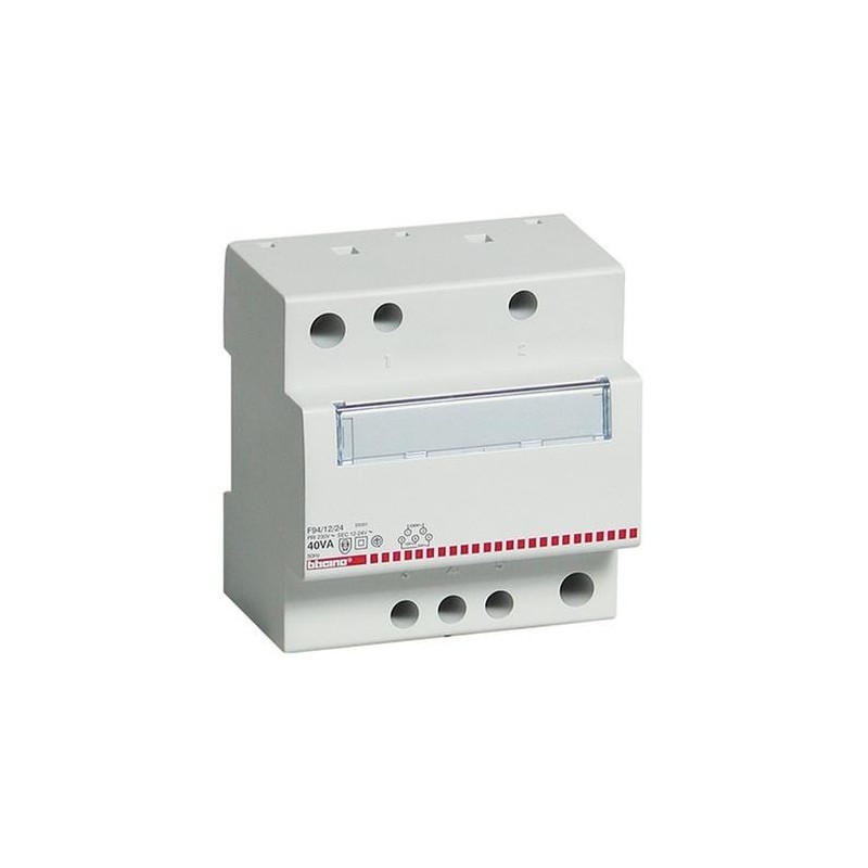 Trasformatore monofase IN 230 V - OUT 12/24 V - 25 VA - 4 moduli DIN Bticino F93/12/24