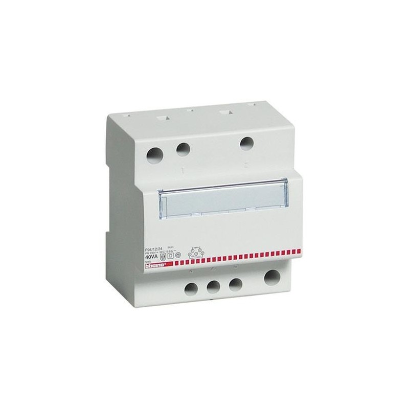 Trasformatore monofase IN 230 V - OUT 12/24 V - 40 VA - 5 moduli DIN Bticino F94/12/24