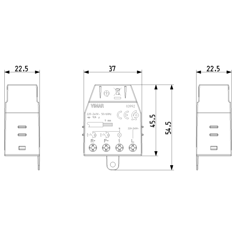 Rele' Quid Vimar Silenzioso funzione interruttore con reset 03992