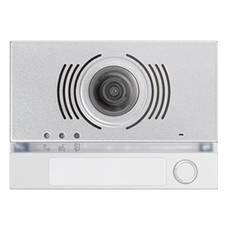 Frontalino Alpha bianco per posto esterno con un pulsante Urmet 1168/141W